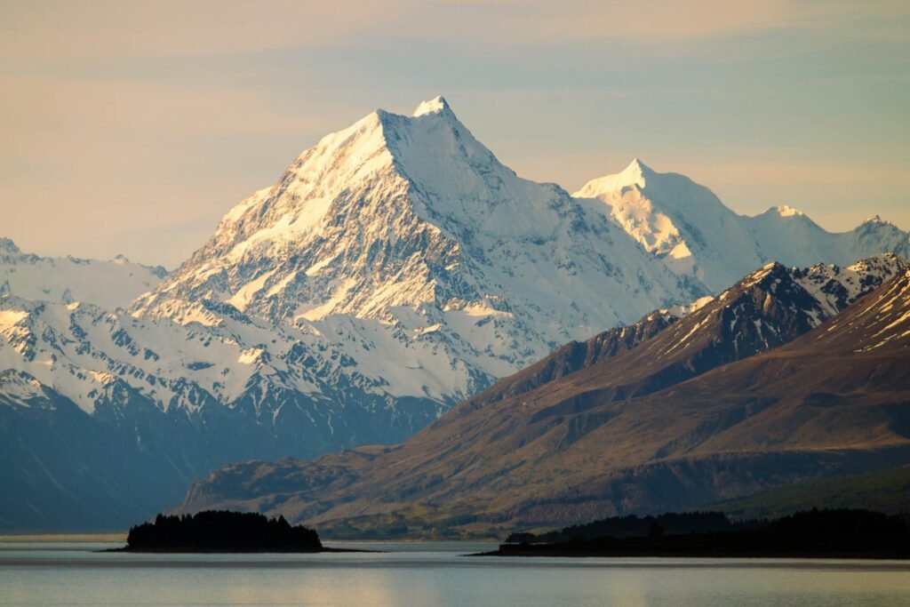 stunning view of aoraki mount cook in new zealand
