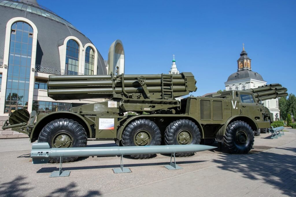 Kyiv, Ukraine, Hit in Russian Missile Attack