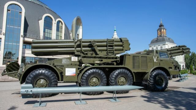 Kyiv, Ukraine, Hit in Russian Missile Attack