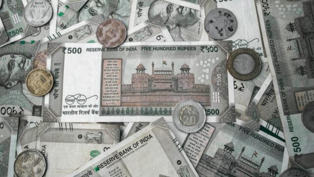 close up shot of indian rupee