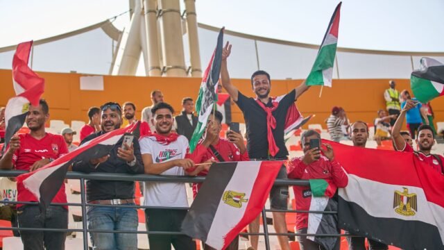 At World Cup Soccer Game, Palestinian Emblems Abound