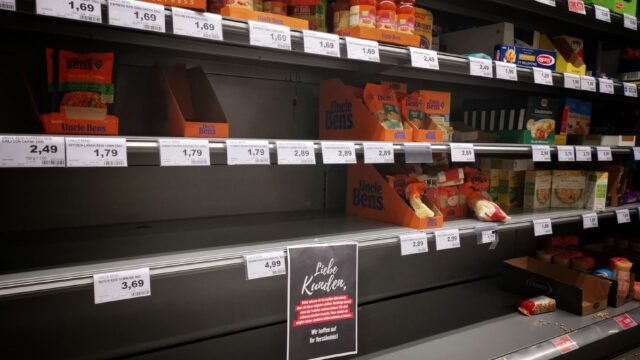Bare Grocery Shelves Are a New Wartime Hardship for Ukrainians