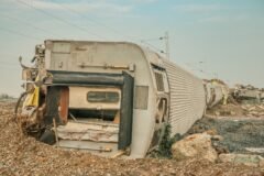 Train Derails Near Town of Lewes in East Sussex, U.K.